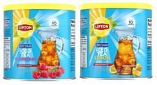 Lipton Zero Sugar Iced Tea Mix Lemon Raspberry Bundle 10 Quarts Each