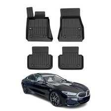 OMAC Gummi Fußmatten für BMW 8er Gran Coupe G16 2019-2025 Premium TPE Schwarz 4x