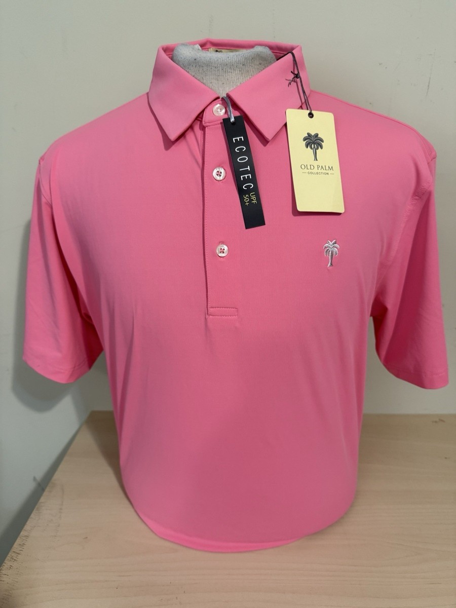 OLD PALM GOLF CLUB MEN'S SOLID POLO SHIRT PINK Medium Large XL or