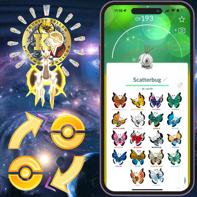 Pokémon Glänzender Scatterbug Alle Regionen Digitale Lieferung Online...
