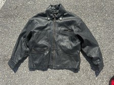 Vintage Wilson s The Leather Experts Broken in Leather Jacket - Harley PATCH- L