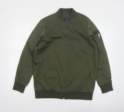 Bernardo Bomberjacke Herren grün S leichtes Polyester Reißverschluss