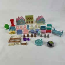Teddy Wonderland World Lot Bears Houses Furniture 1990's Playset Mini Miniature