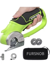 Cordless Electric Scissors – 4V Cutter for Carpet, Cardboard & Plastic 3 Blades
