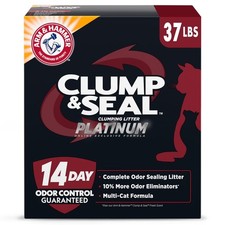 Clump  Seal Platinum Multi-Cat Clumping Litter, 14-Day Odor Control, 37 lb