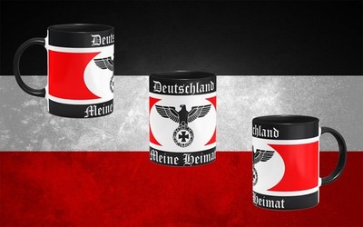 Deutschland meine Heimat Tasse Schwarze Edition Fahne Flagge Mug  Kaffeetasse #4