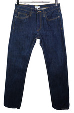 RPM WEST Slim Straight Jeans Men 31x32 Dark Wash Blue Selvedge Denim Made In USA