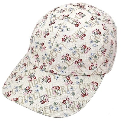 GUCCI Cap White Pink Flower Liberty 634374 4HM67 Baseball Mütze M Size Cotton...