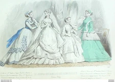 J.Dames & Demoiselles 1859 Fashion Engraving # 848 (Old Fashion Plate)