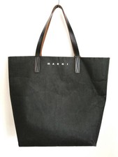 Borsa donna shopper monotona logo Marni cotone usata (età 14+)