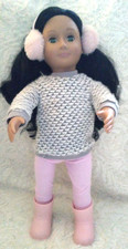 Our Generation Doll in Winter Outfit with Boots and Ear Muffs - Long Black Hair