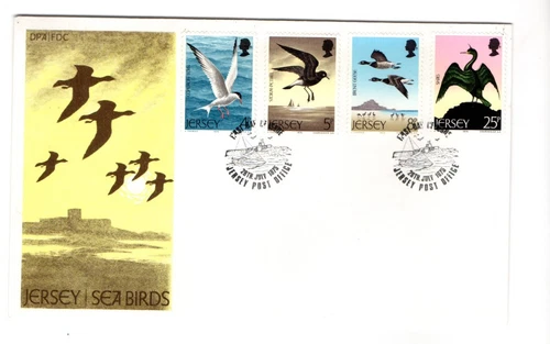 1975 JERSEY - SEA BIRDS FDC FROM COLLECTION K16