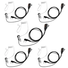 5 Pack Walkie Talkies Earpiece with Mic Acoustic Tube Earpiece Two Way Radio ...