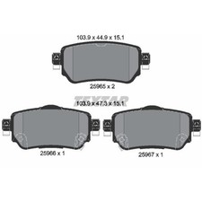 TEXTAR Bremsbeläge hinten für Nissan Qashqai II X-Trail Renault Kadjar Koleos