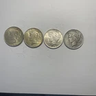 1922 1922 1923 1923 PEACE SILVER  DOLLAR LOT 4 COINS AMAZING DATES FREE SHIPPING