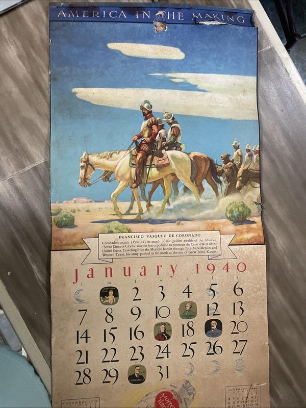1940 America In The Making Morrell Ham Calendar