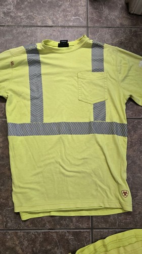 Ariat Men's Hi-Vis Reflective Long Sleeve Work Shirt FR size SMALL