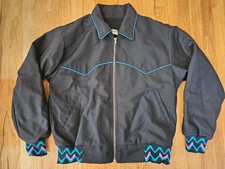 Handmade 1990s Vintage Southwest Cotton Bomber Jacket Size M/L Aida Iiams