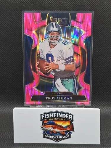 2025 Panini Select - Concourse Troy Aikman #100 Pink Shock Prizm