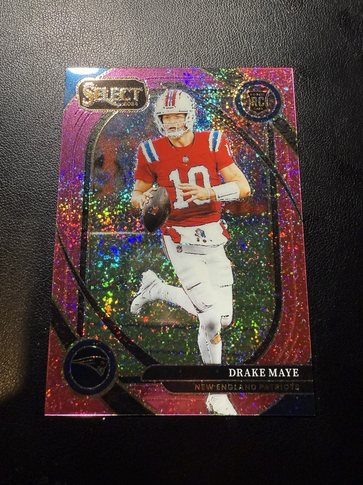 Drake Maye 2024 Panini Select #218 Pink Glitter Prizm Club Rookie RC 9/15