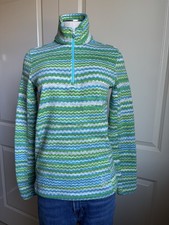 SPYDER 1/4 Zip Multi Color Fitted Sporty Ski Pullover Striped Fleece Size 6