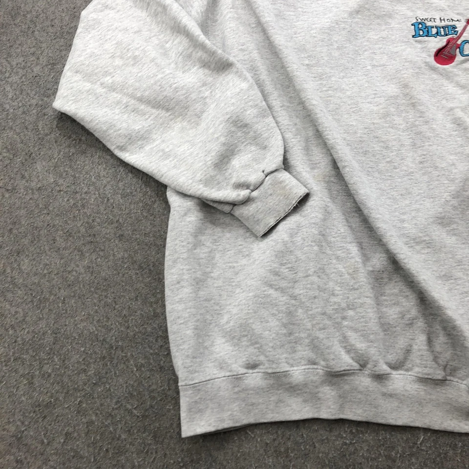 Sudadera Lee De Colección Para Hombre XL Gris Azul Chicago Cuello Redondo Hecha en EE. UU. Años 90 Foto 2 de 4