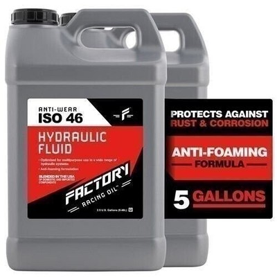 Factory Racing Oil 214803 Twin Pack Anti-Wear ISO 46 Hydraulic Fluid 5 Gallons