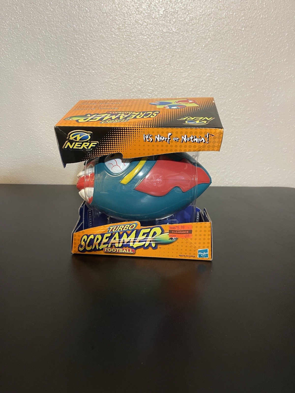 Nerf Turbo Screamer Football 2002 Hasbro Green Scream Madballs NiB