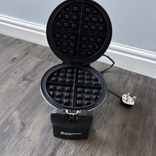 Cooks Professional Belgian Waffle Maker Machine Rotary Electric Iron 920W Silver