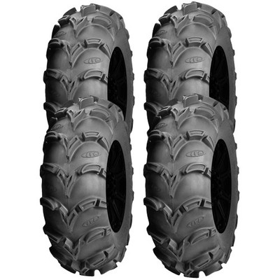 (QTY 4) 28x10.00-12 ITP Mud Lite XL ATV/UTV 73F Load Range C Black Wall Tires