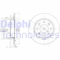 2X Delphi BG3336 Bremsscheibe FüR KIA