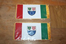 S6271: 2 St&uuml;ck Wimpel Ehrengabe Kroatien ca. 12,5x25cm
