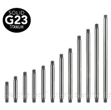 14G G23 Titanium Threaded Replacement Industrial Tongue Ring Tragus Barbell Post