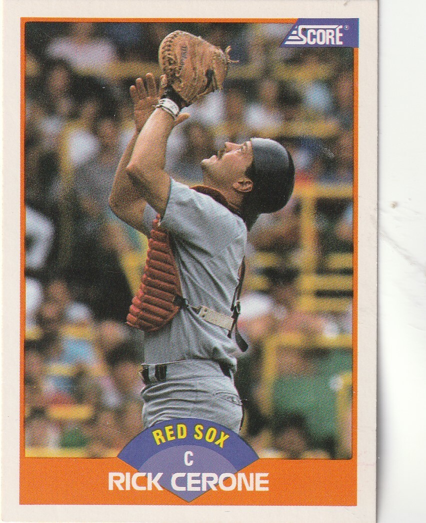 FREE SHIPPING-MINT-1989 Score Rick Cerone #396 RED SOX