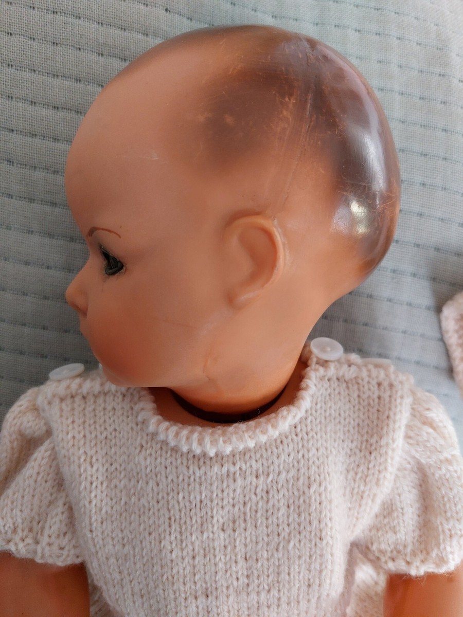 Ancien poupon baigneur Petitcollin Tête d'aigle 40 yeux