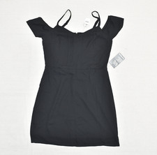 NEW Express Women's Sheath Dress Cold Shoulder Solid Polyester Black Size 8