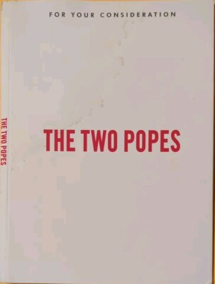 The Two Popes FYC BLU-RAY Netflix For Your Consideration Award Promo Screener GD