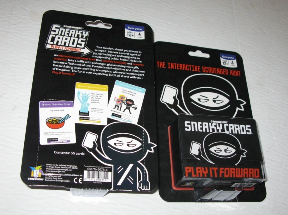 (2) Sneaky Cards The Interactive Scavenger Hunt Play it Forward Gamewright 2015 - Image 2 of 2