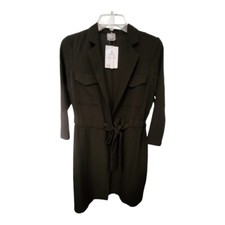 NWT asos design Wrap Mini Dress Womens Size 4 Black Cocktail Pockets LBD