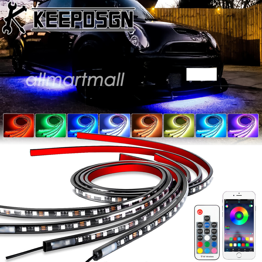 Car RGB LED Strip Bar Underglow Body Kit Neon Lights APP Remote for Mini Cooper