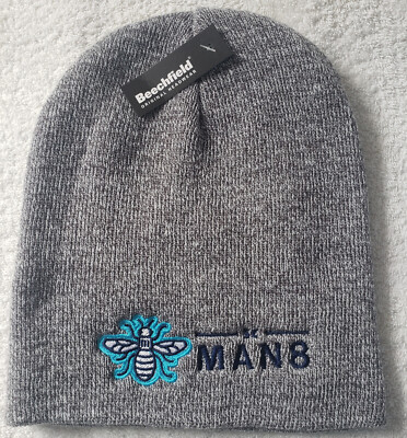 Beechfield Original Pull On Beanie B44 Amazon MAN8 gesticktes Logo grau NEU