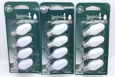 GE 4 Pack White Light Bulbs 2000 Hours Standard Lot of 3 New