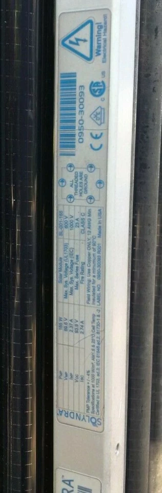SOLYNDRA Dünnschicht Solarmodul Solarpanel SL-001-165 - Bild 2 von 4