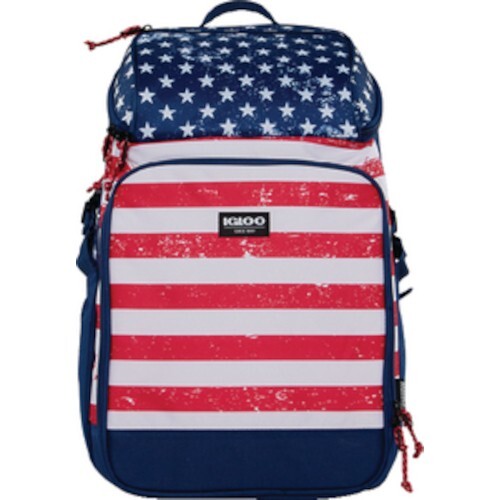 Igloo American Flag Design Cooler Backpack - 30 Can Max Capacity