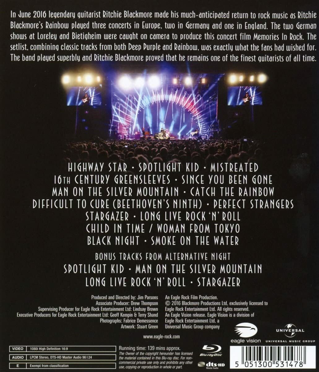 Blu-ray＋DVD＋2CD！RAINBOW/ R.Blackmore Rainbow - Ritchie Blackmore's Rainbow [CD] - Amazon.com Music