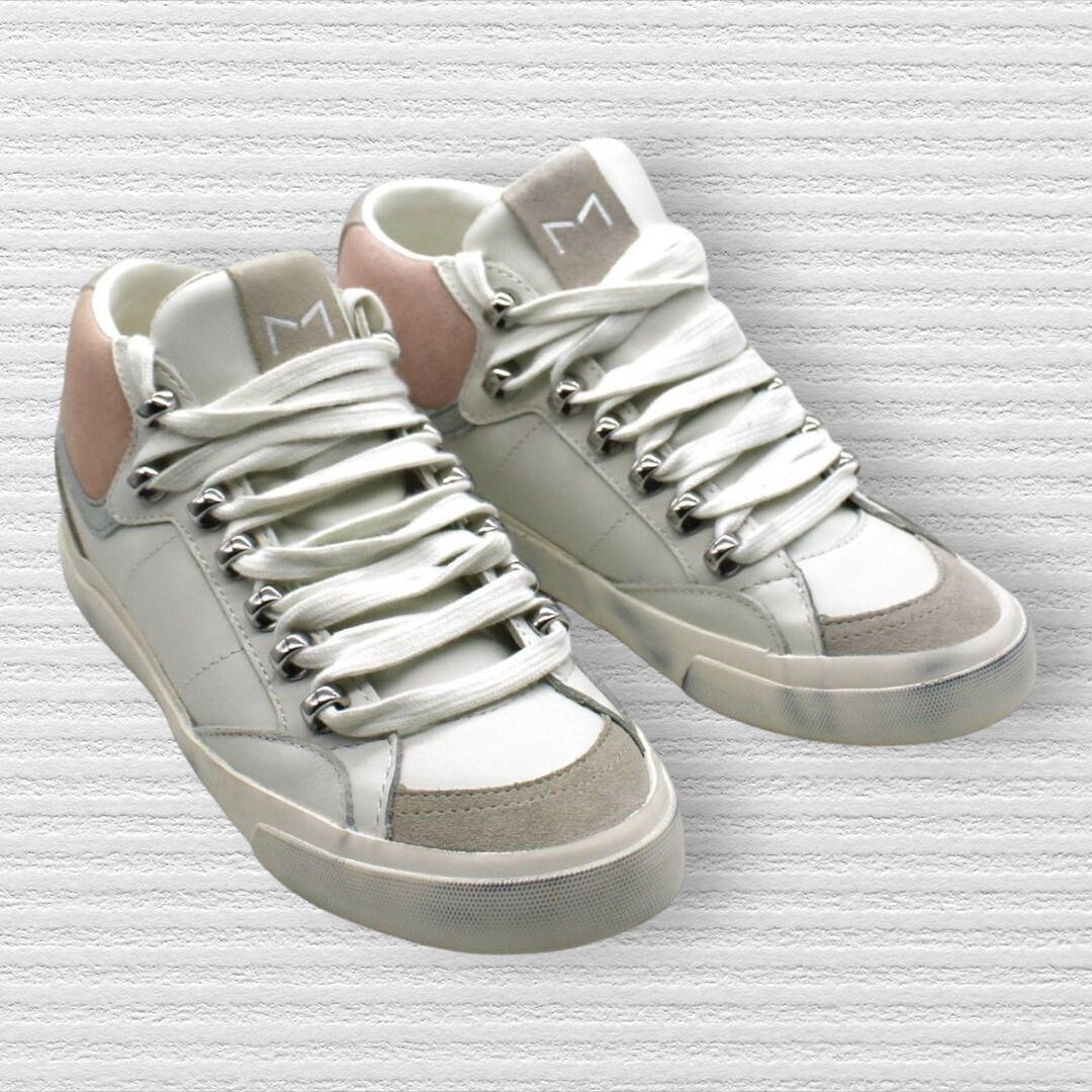 Marc Fisher Womens White Distressed Removable Insole Platform Lace-up  Leather At