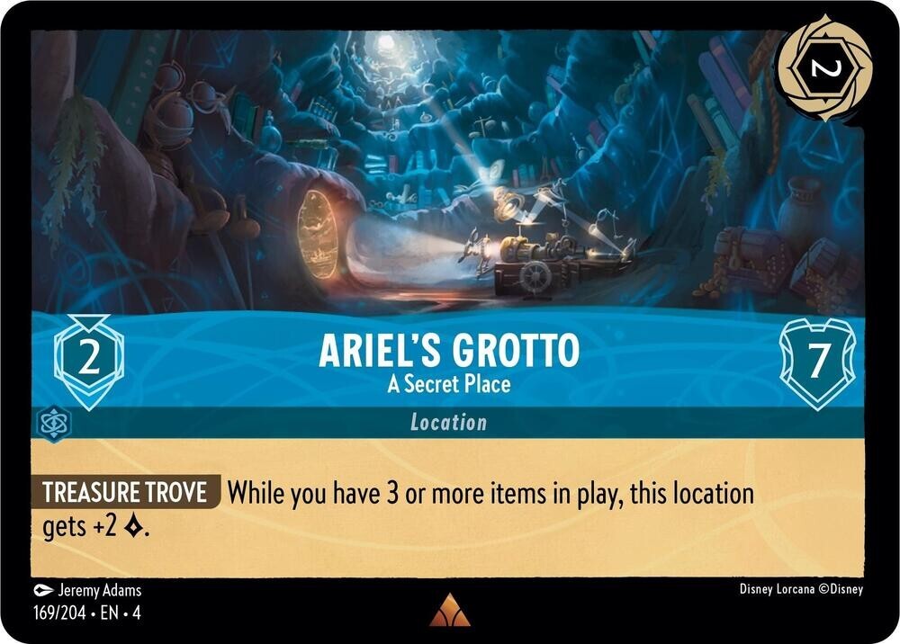 Ariel's Grotto, A Secret Place Foil - 169 EN-4 NM - Lorcana