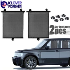 2PCS Retractable Car Side Window Baby Sun Shade Shield Cover Roll Curtain Visor