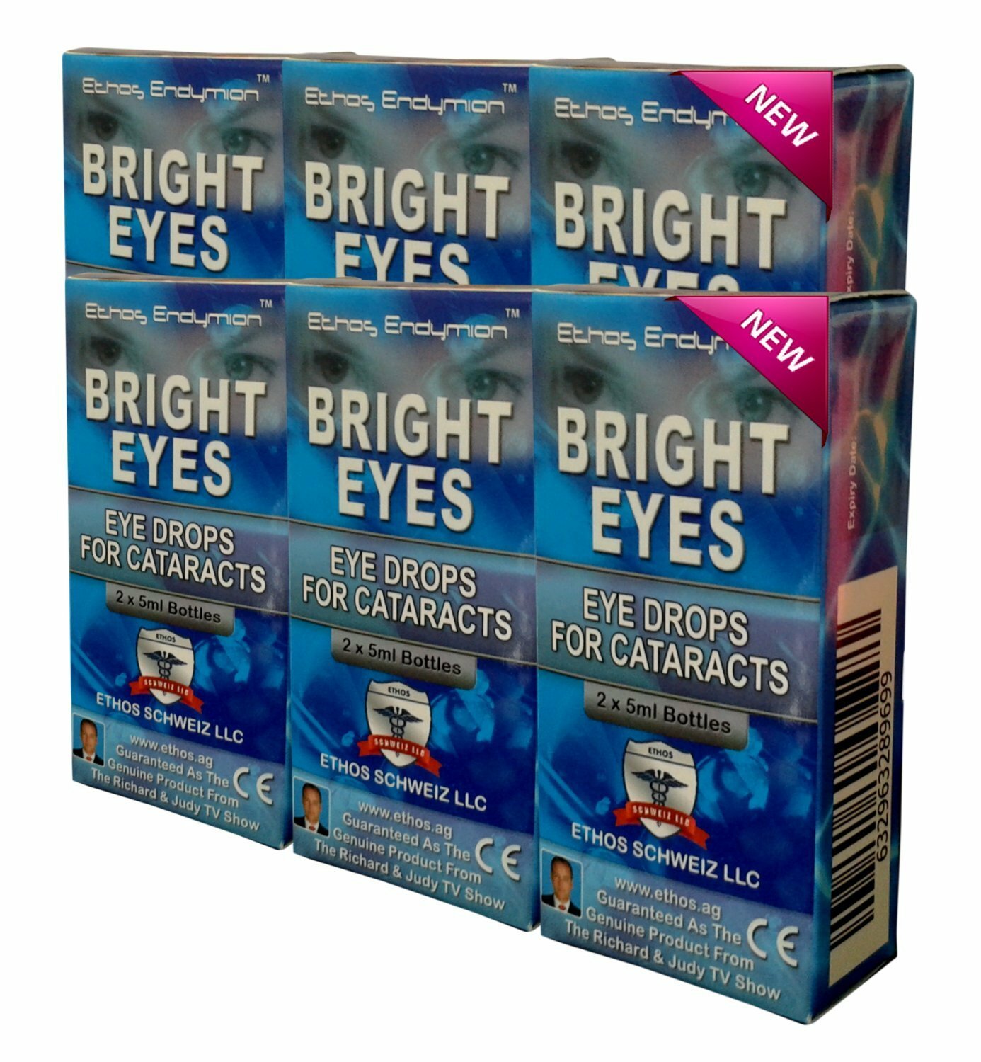 Ethos Cataract Bright Eyes Eye Drops for Vision Improvement 6 Boxes
