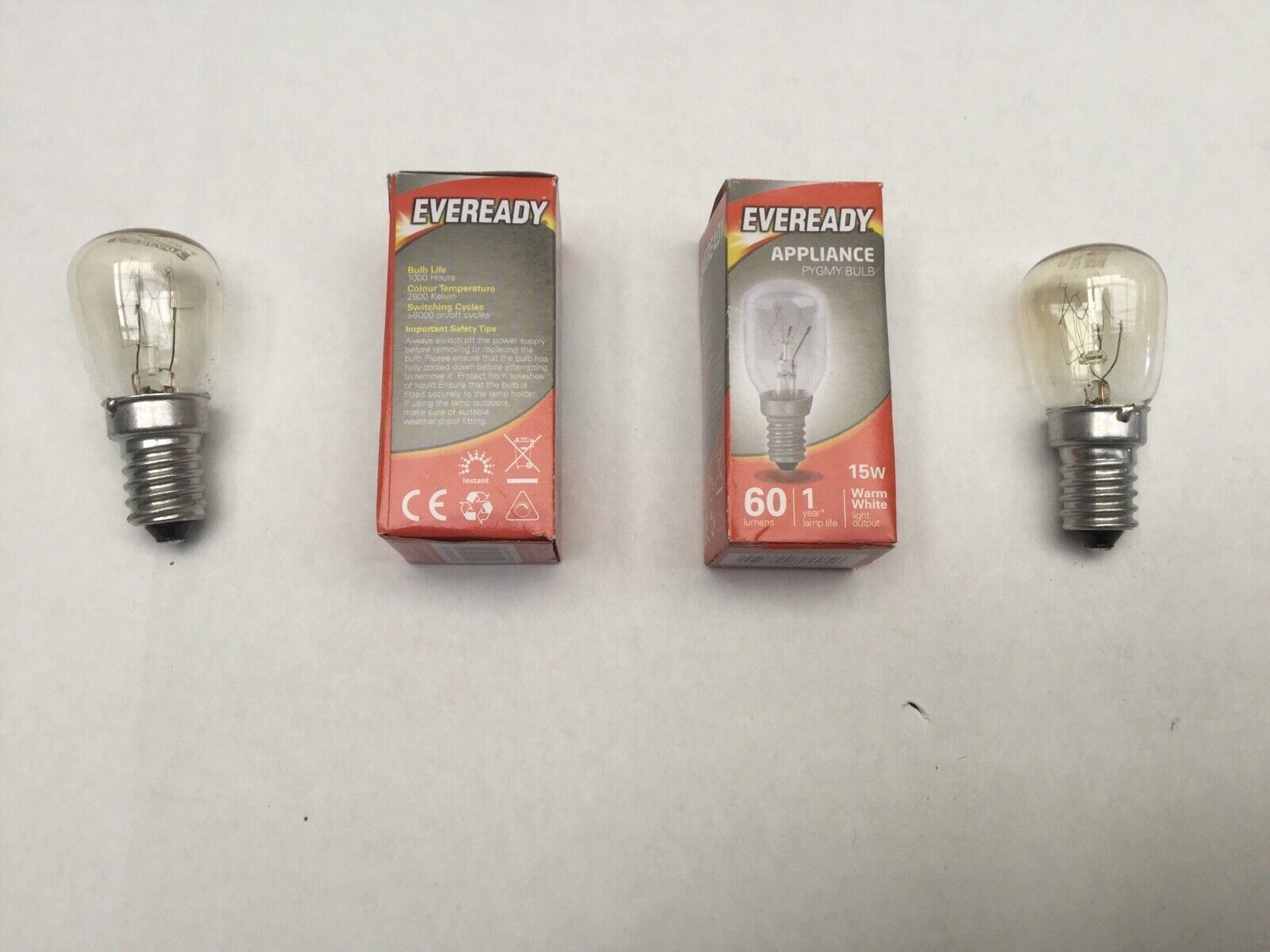 2 x LG Fridge Lamp Light Bulb Globe GR-298STQ (GR-349STQ.ATIQRAN)